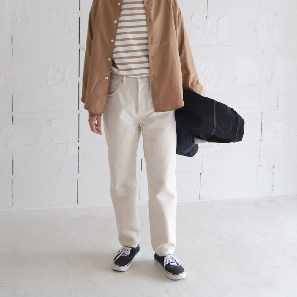 HATSKI Loose Tapered Katsuragi Denim -Ecru HTK-22001-K