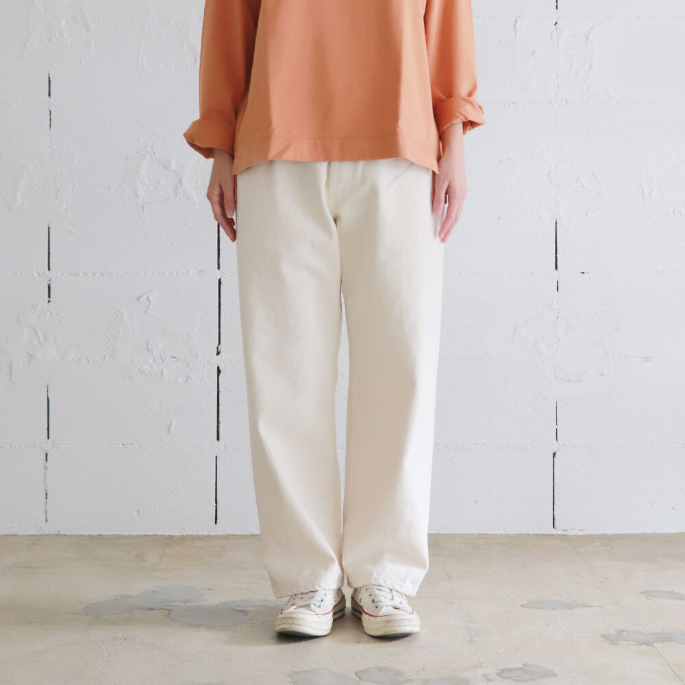 HATSKI Wide Tapered Katsuragi Denim -Ecru HTK-22003-K