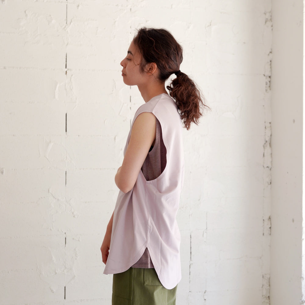 BATONER women AIR ROUND HEM BIG TANKTOP
