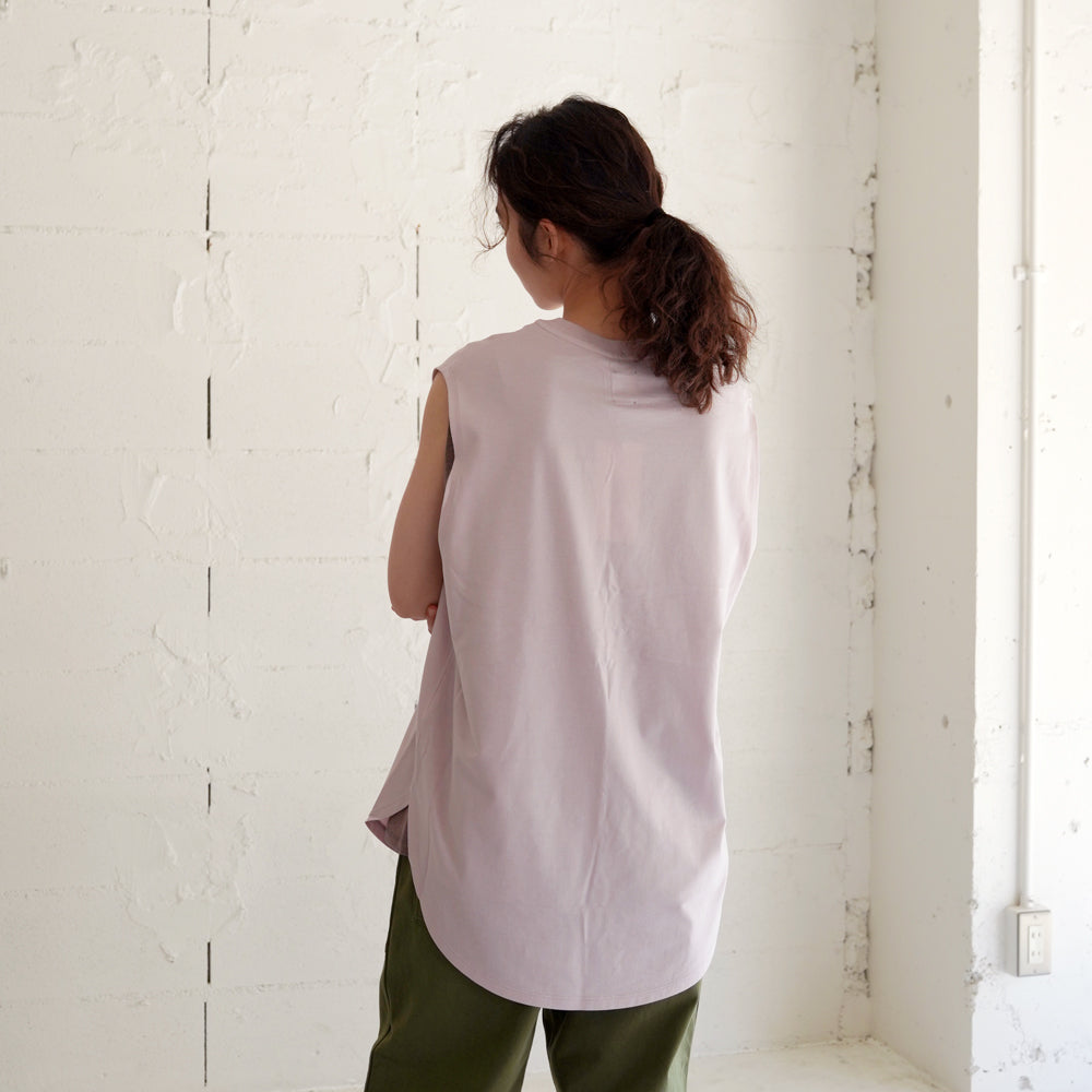 BATONER women AIR ROUND HEM BIG TANKTOP