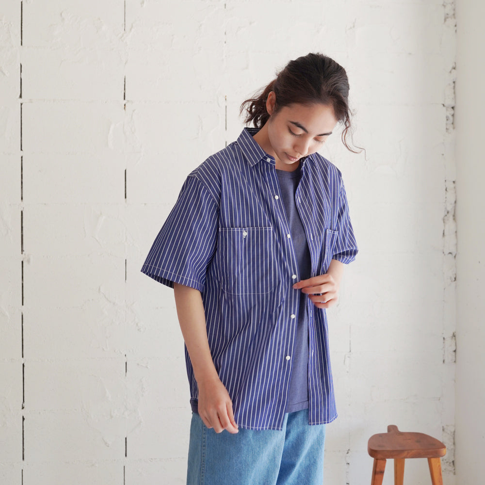 HATSKI Work Stripe S/S Shirt HTK-23003
