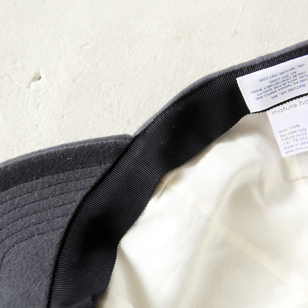 MATURE HA._MIL trainer cap / melton