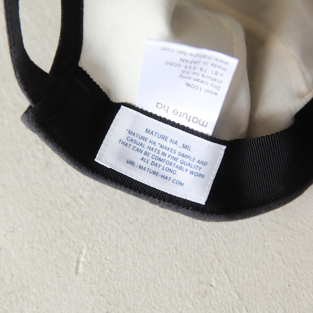 MATURE HA._MIL trainer cap / melton