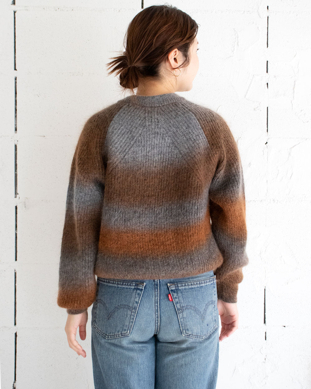 BATONER MOHAIR KASURI DYE SIGNATURE CREW NECK