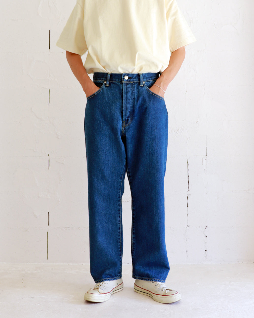 HATSKI Wide Tapered Denim -Used-Blue HTK-22003-U
