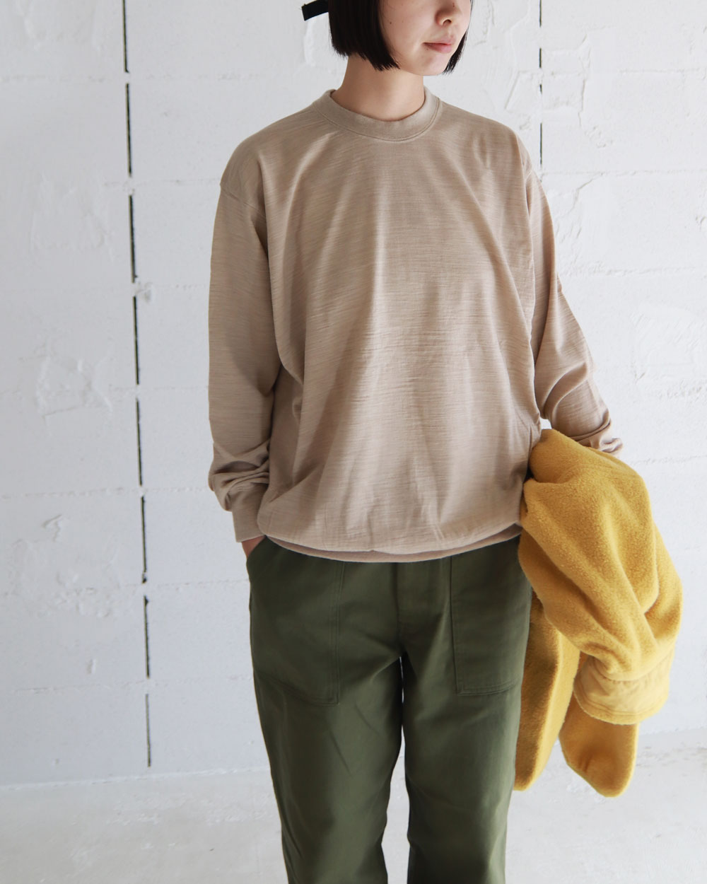 HATSKI Wool Tenjiku Crew Neck Trainer HTK-22009