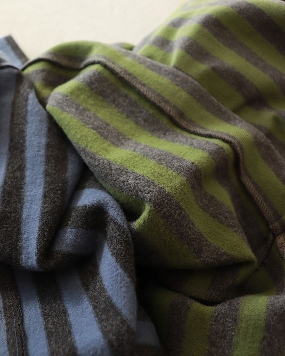 R&D.M.Co- 裏起毛 BORDER DROP SHIRT