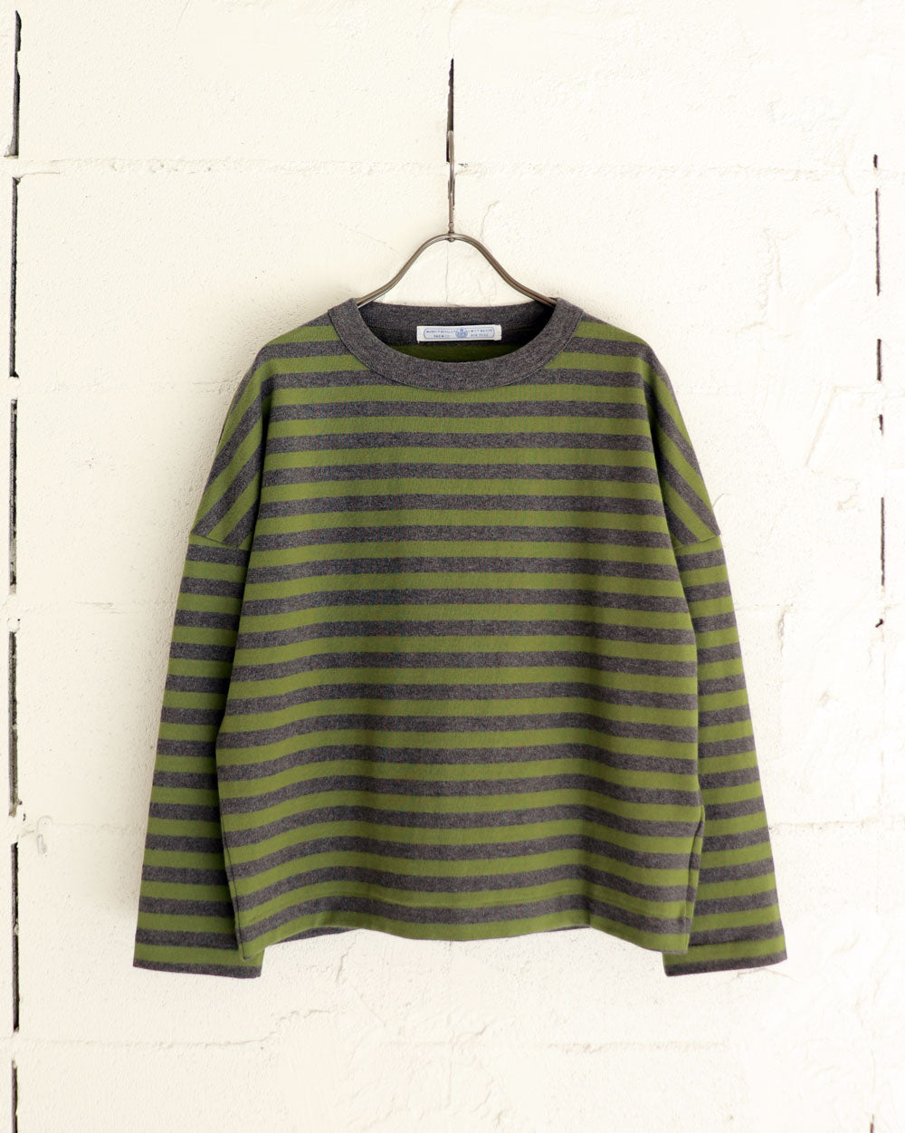 R&D.M.Co- 裏起毛 BORDER DROP SHIRT