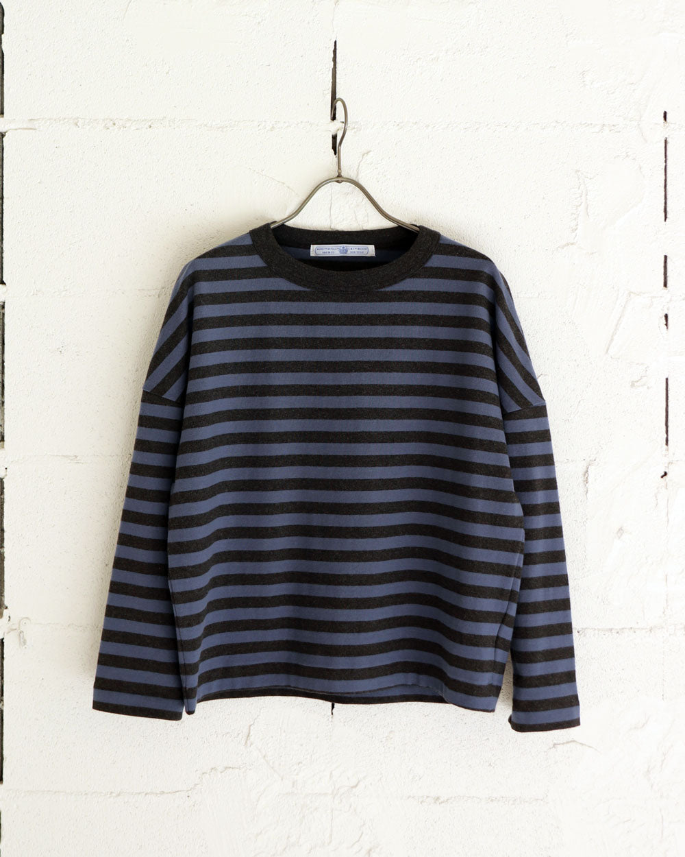 R&D.M.Co- 裏起毛 BORDER DROP SHIRT