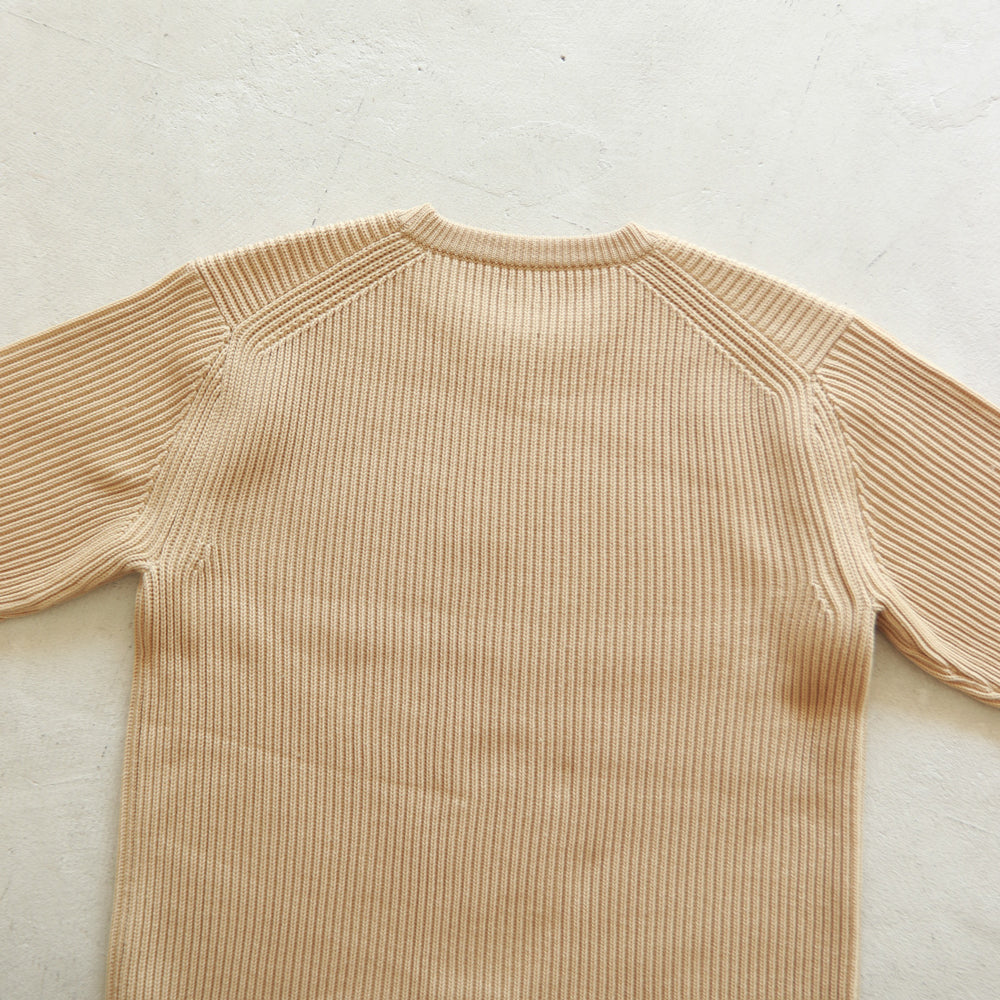 BATONER SOLID WOOL RIB CREW NECK
