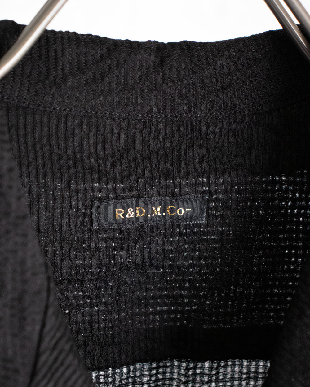 R&D.M.Co- SHADING CHECK OPEN COLLAR SHIRT