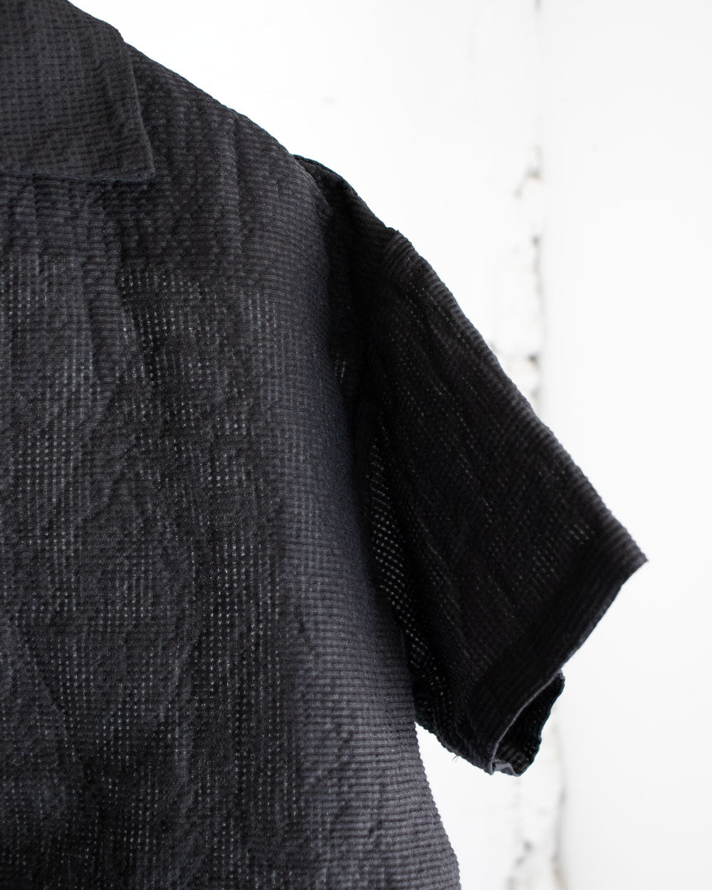 R&D.M.Co- SHADING CHECK OPEN COLLAR SHIRT