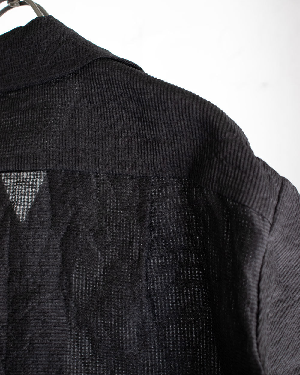 R&D.M.Co- SHADING CHECK OPEN COLLAR SHIRT