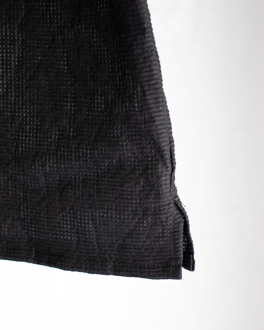 R&D.M.Co- SHADING CHECK OPEN COLLAR SHIRT