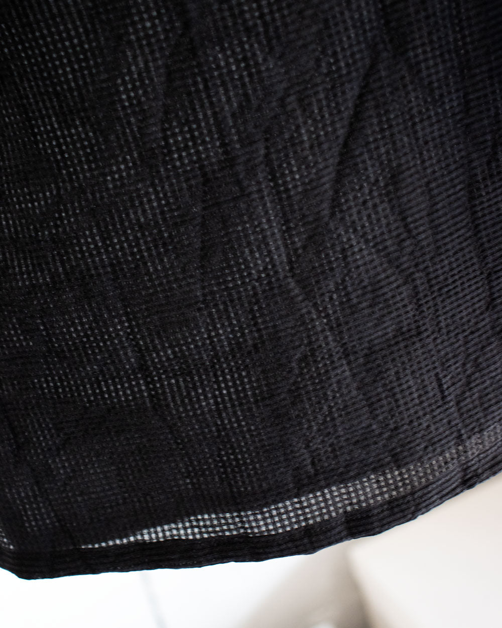 R&D.M.Co- SHADING CHECK OPEN COLLAR SHIRT