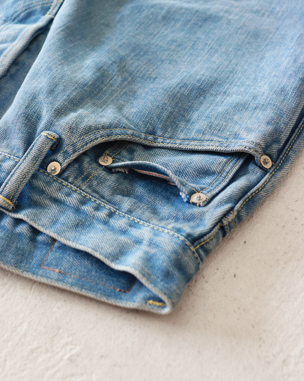 HATSKI Wide Tapered Denim -Used-IceBlue HTK-22003-U