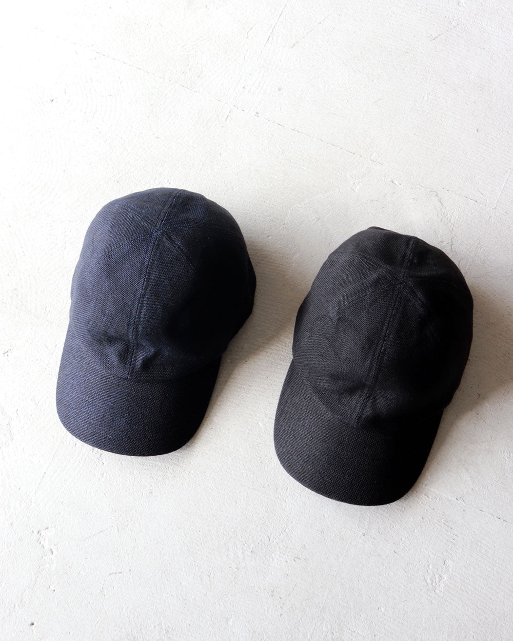 MATURE HA._MIL trainer cap / linen canvas washed