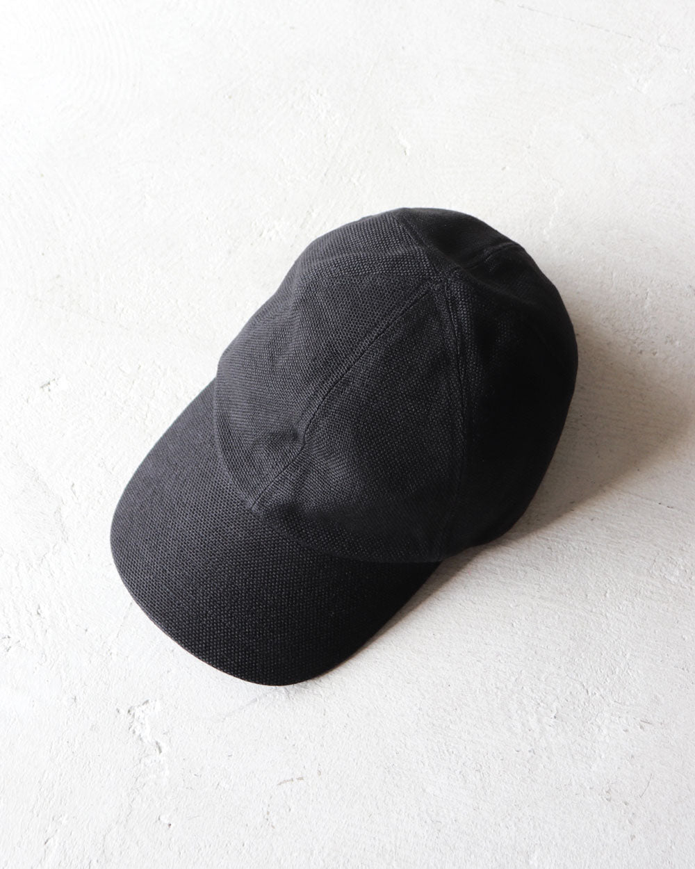 MATURE HA._MIL trainer cap / linen canvas washed