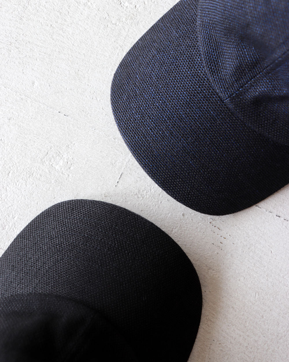 MATURE HA._MIL trainer cap / linen canvas washed