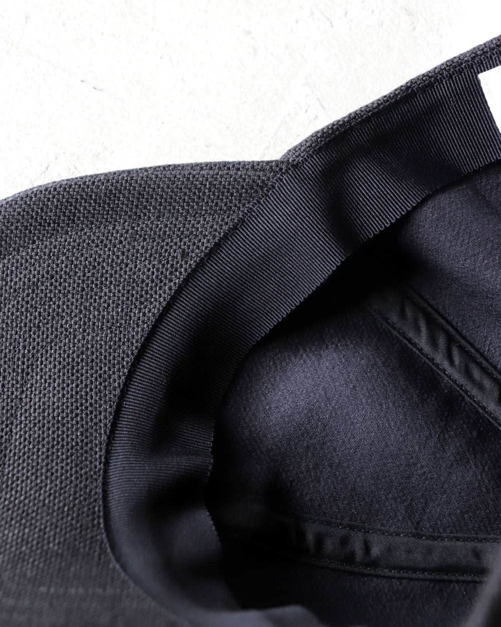 MATURE HA._MIL trainer cap / linen canvas washed