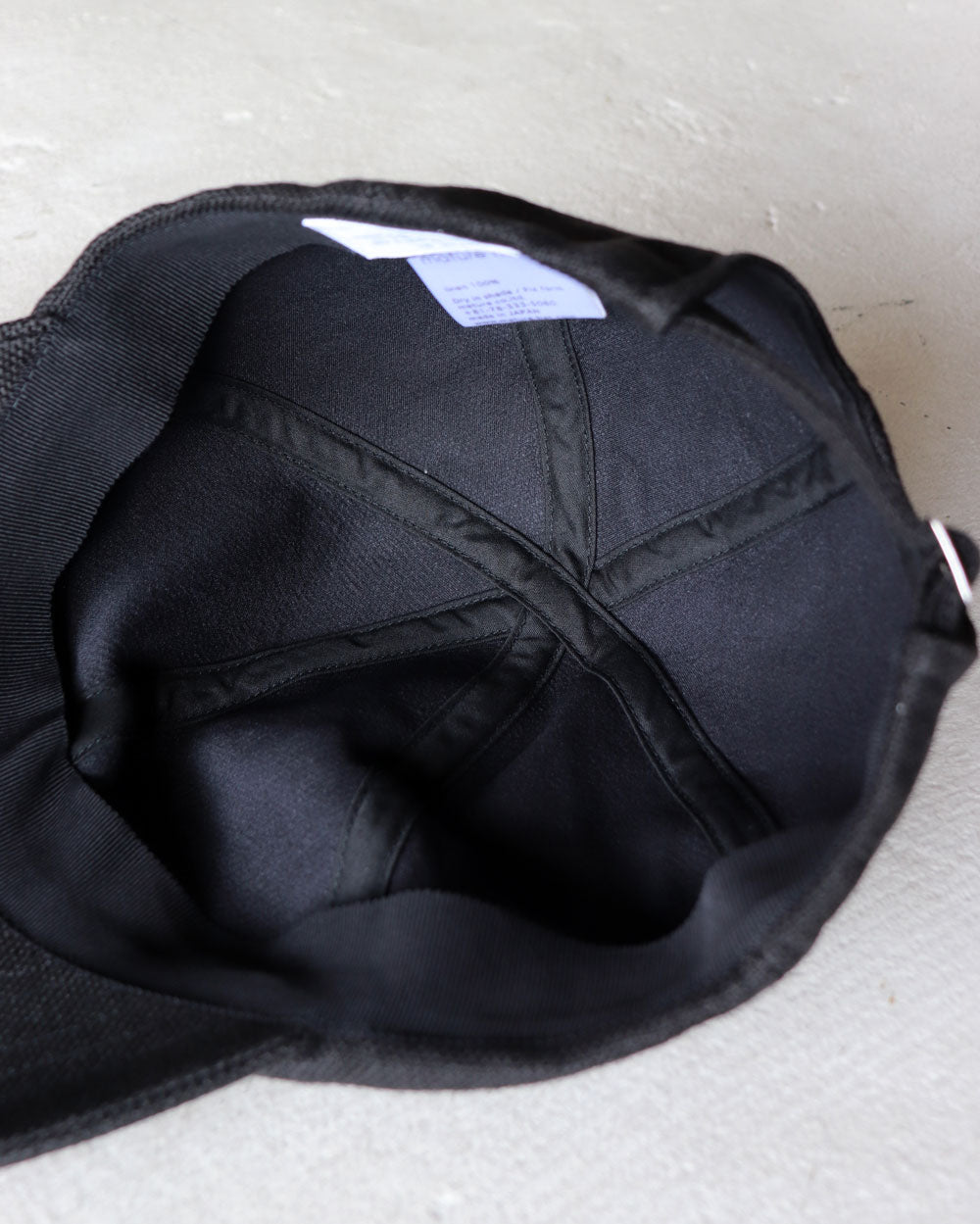 MATURE HA._MIL trainer cap / linen canvas washed