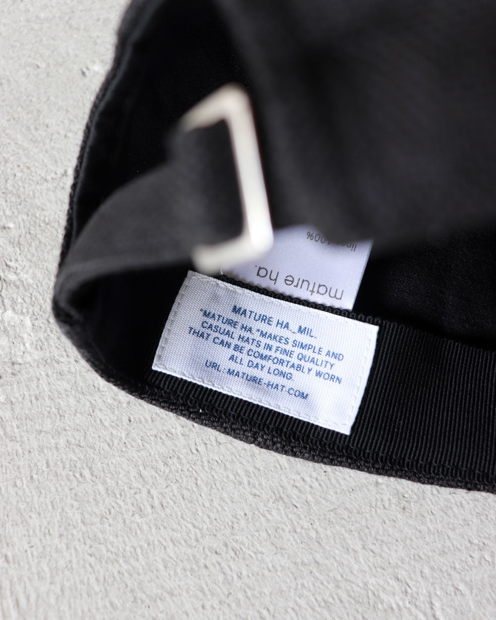 MATURE HA._MIL trainer cap / linen canvas washed