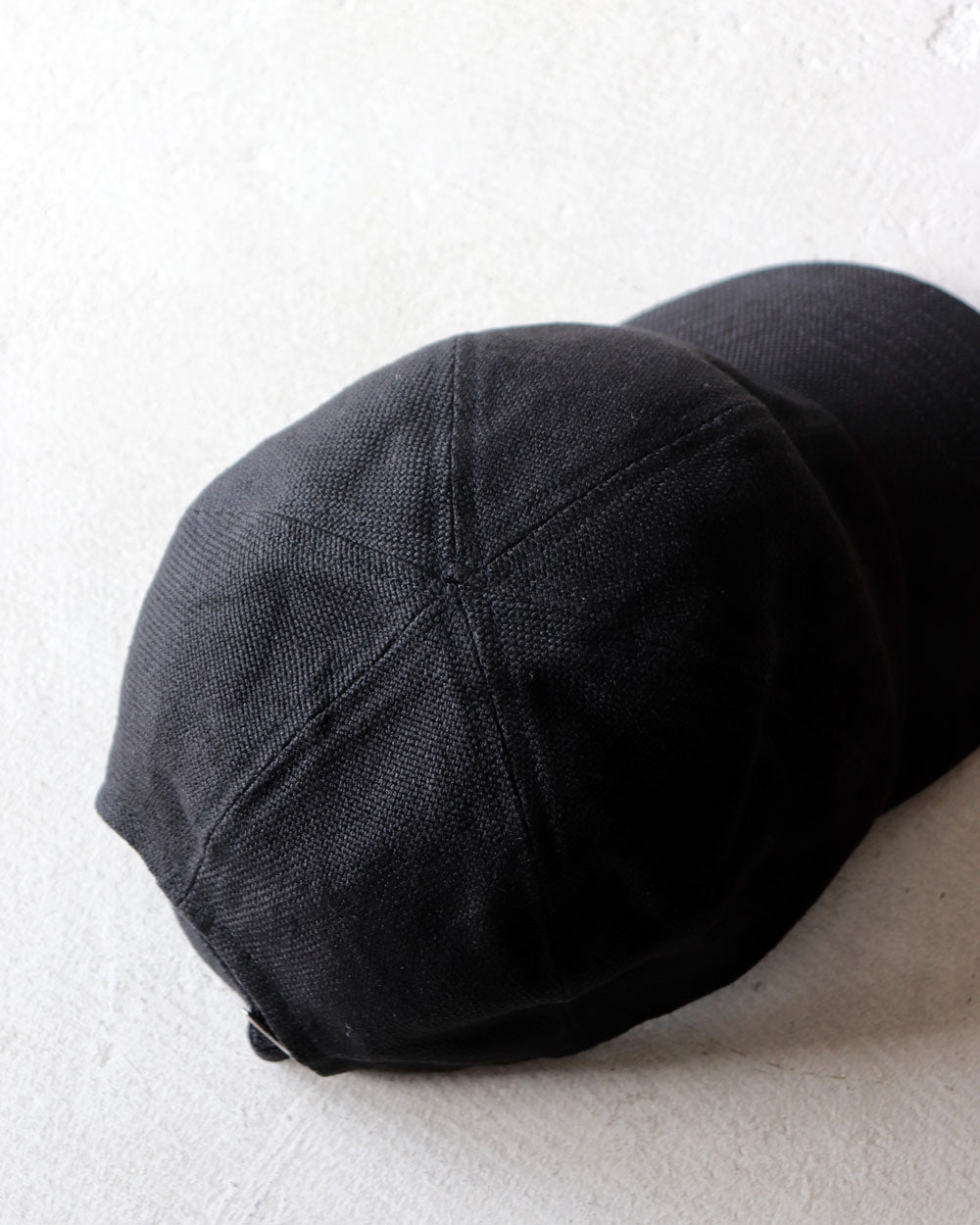 MATURE HA._MIL trainer cap / linen canvas washed