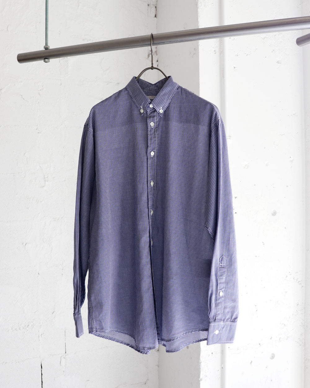 HATSKI Oval Check B.D. Shirt -Blue- HTK-22005