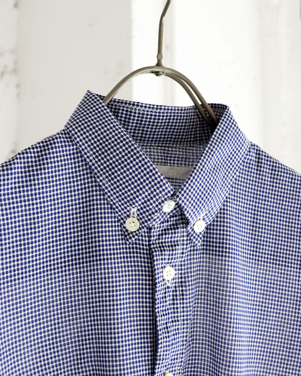 HATSKI Oval Check B.D. Shirt -Blue- HTK-22005