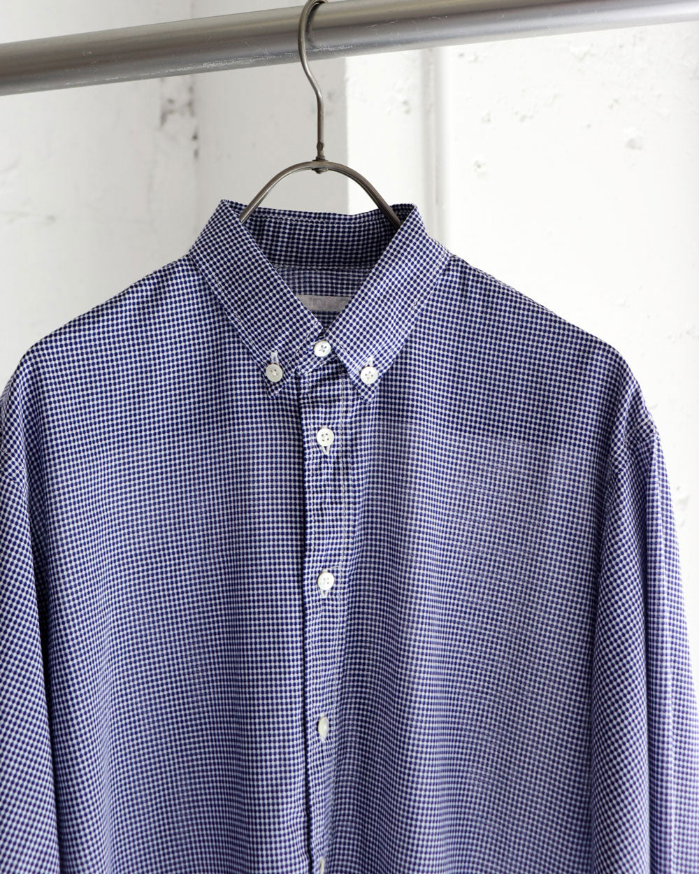 HATSKI Oval Check B.D. Shirt -Blue- HTK-22005