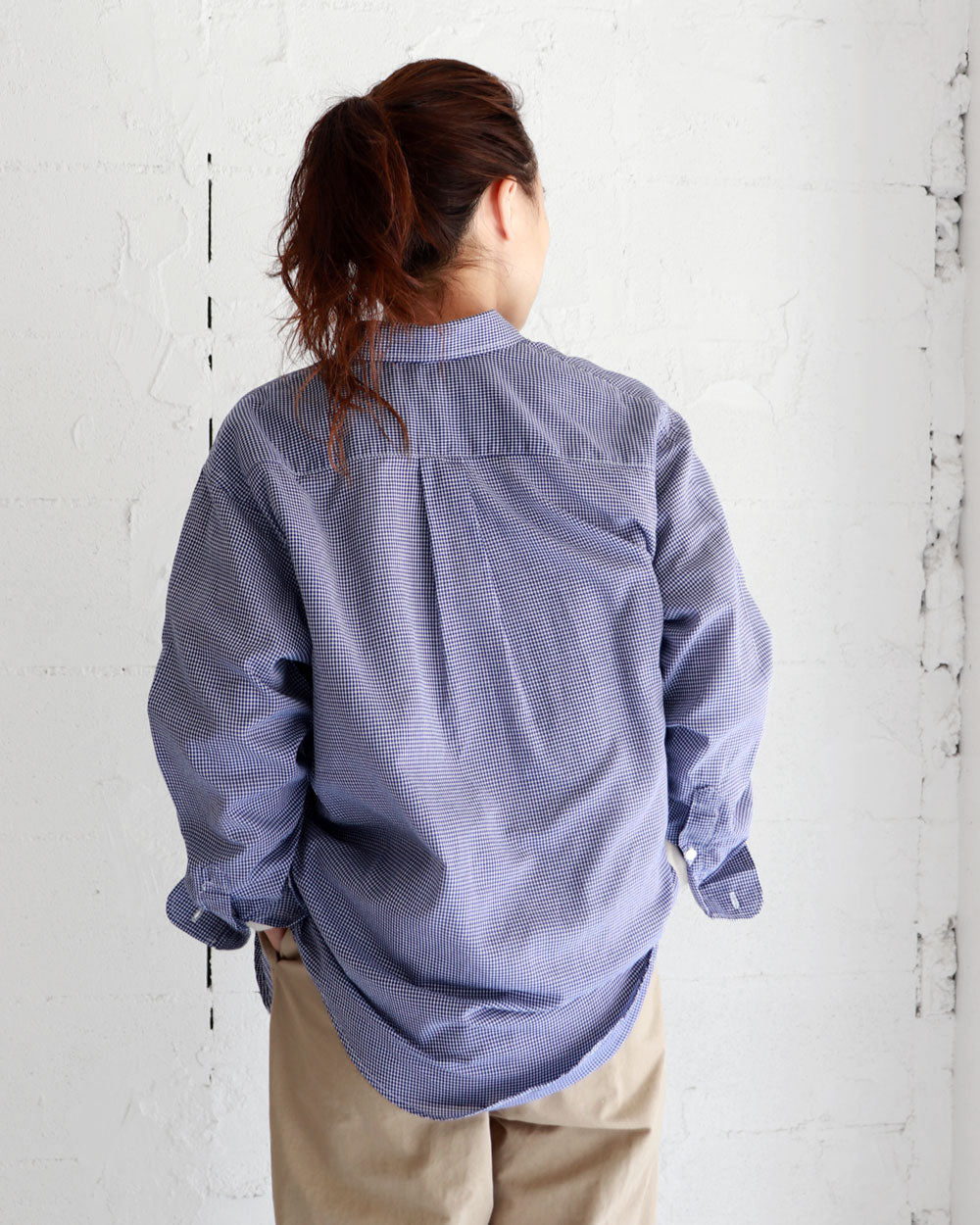 HATSKI Oval Check B.D. Shirt -Blue- HTK-22005