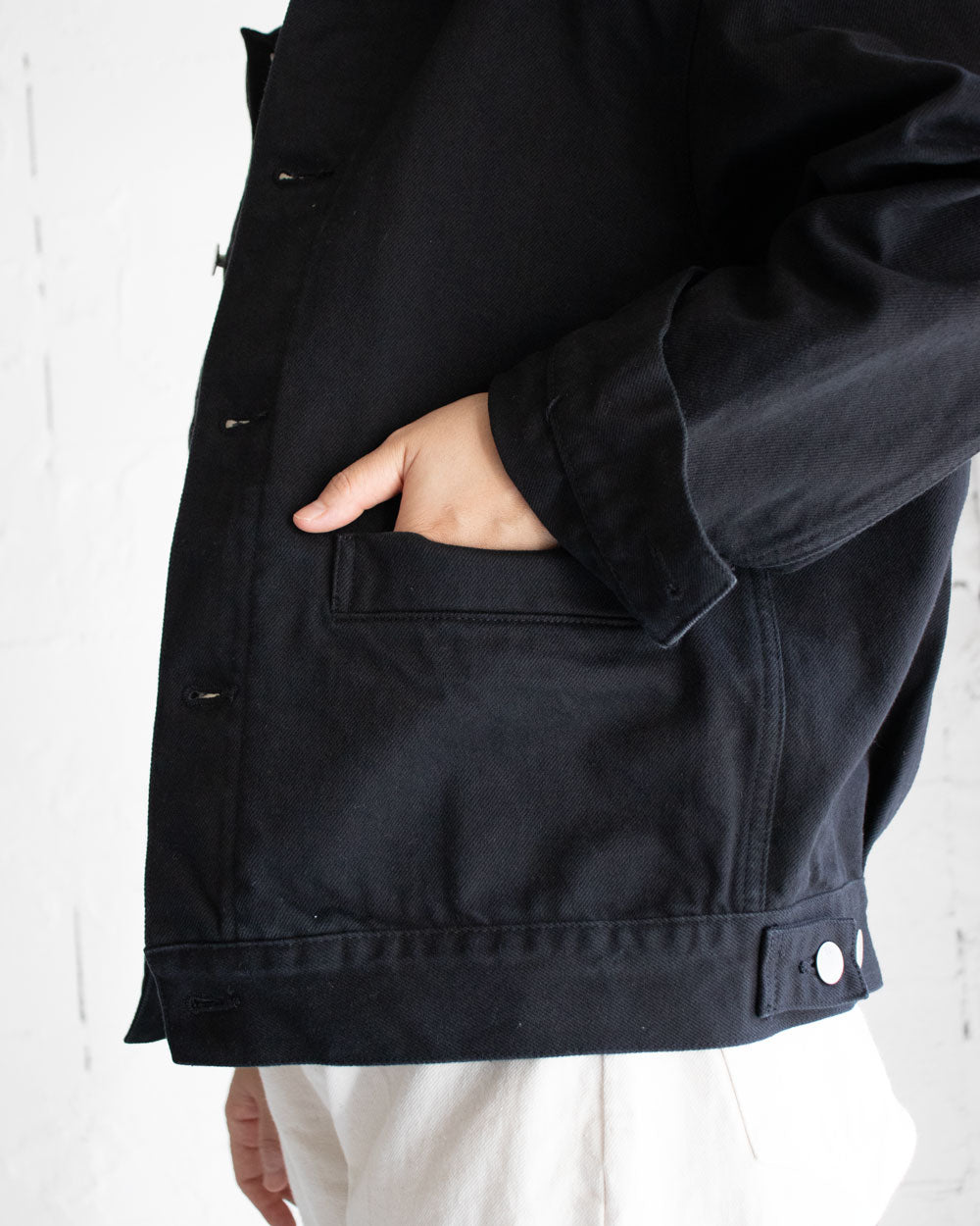 HATSKI Black Denim Jacket HTK-23011-B