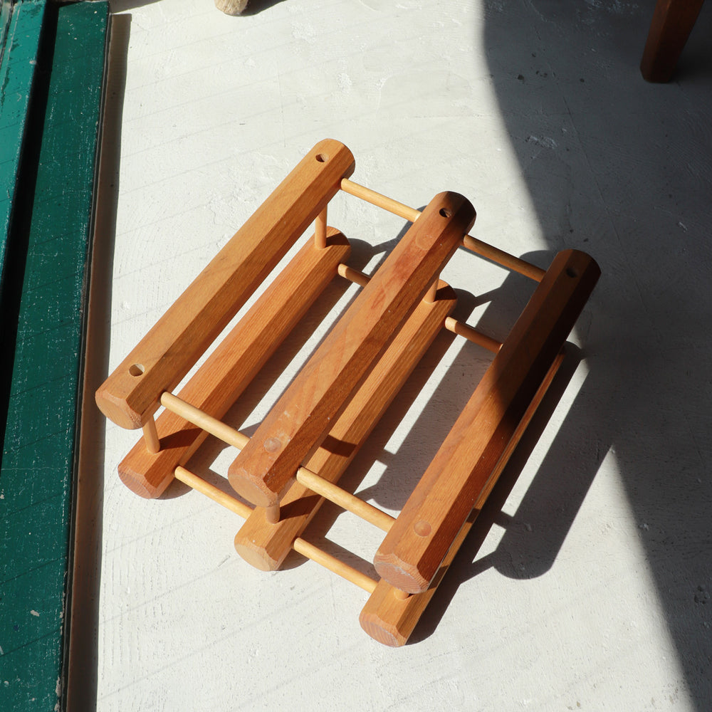 vintage wooden wine rack
