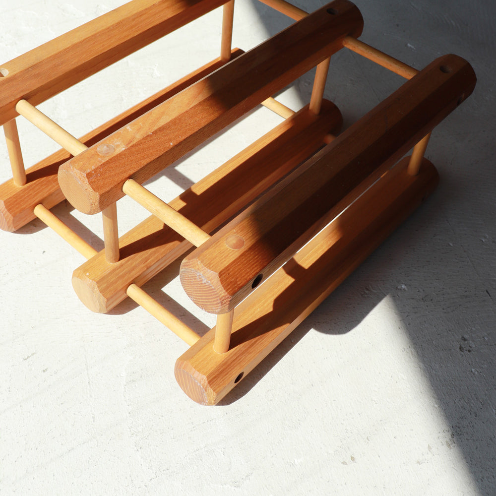 vintage wooden wine rack