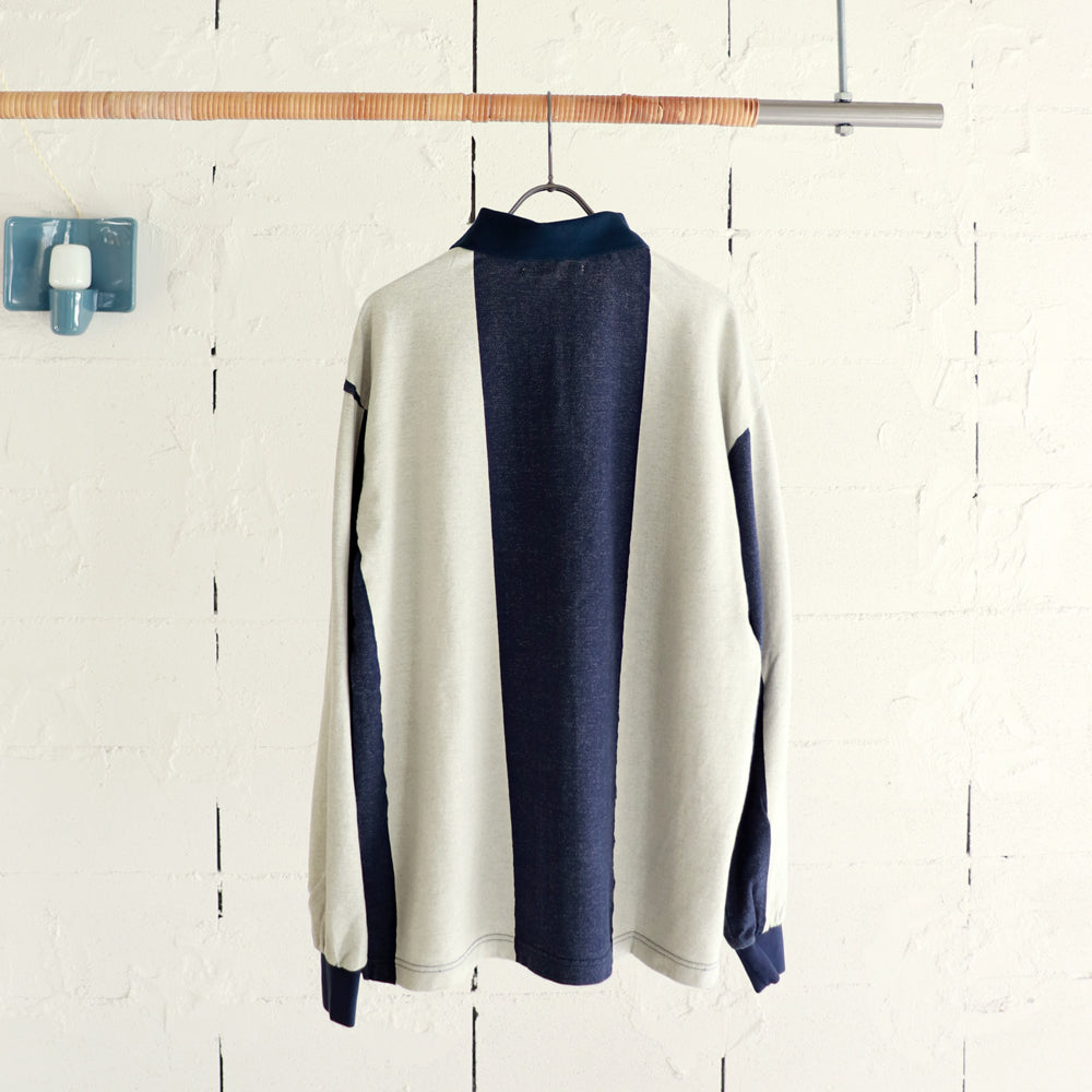 HATSKI Wide Stripe L/S Polo HTK-24010
