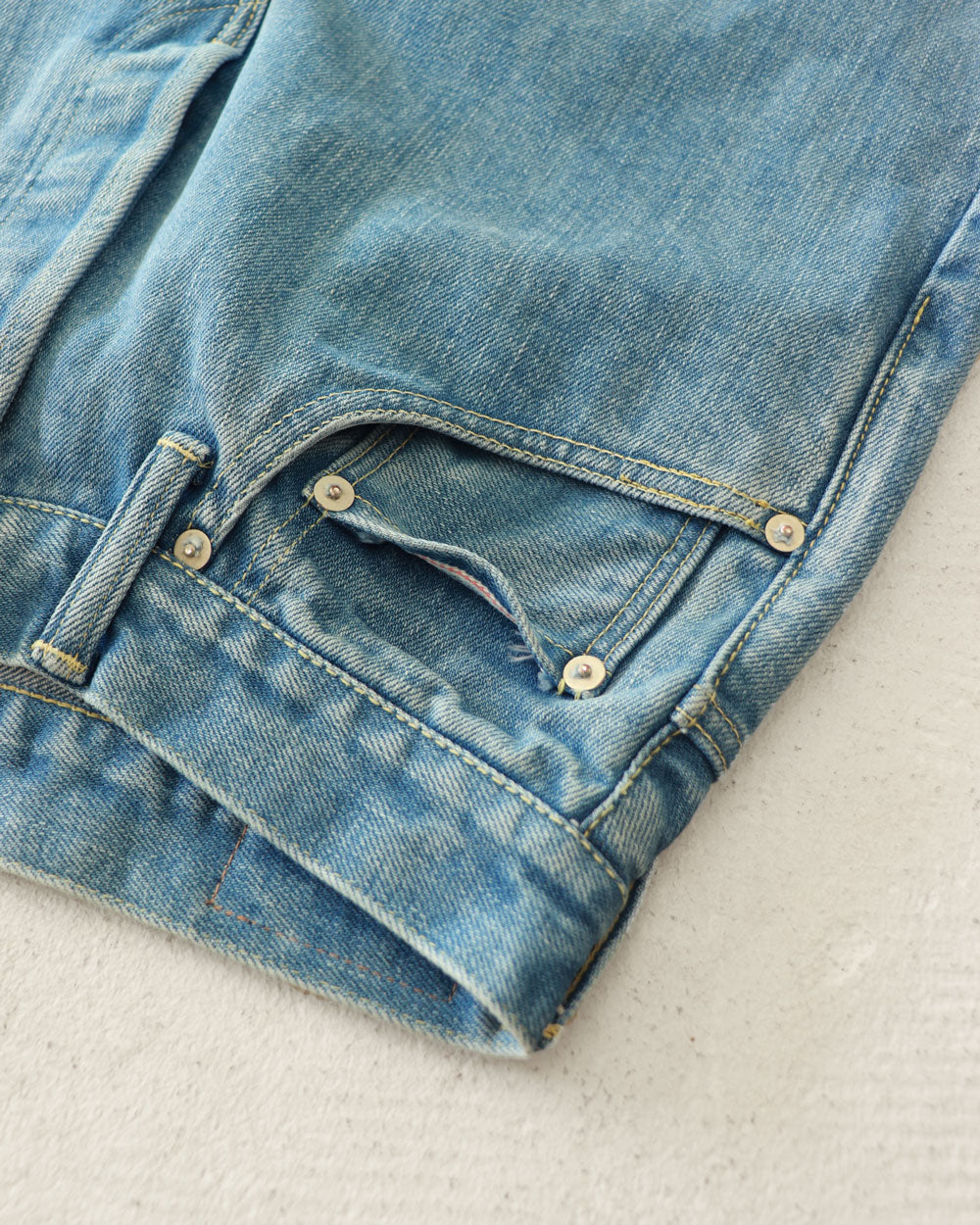 HATSKI Straight Denim -Used-IceBlue HTK-22004-U