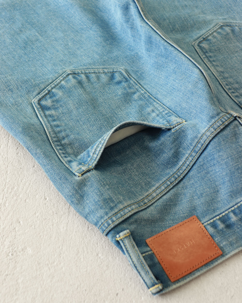 HATSKI Straight Denim -Used-IceBlue HTK-22004-U