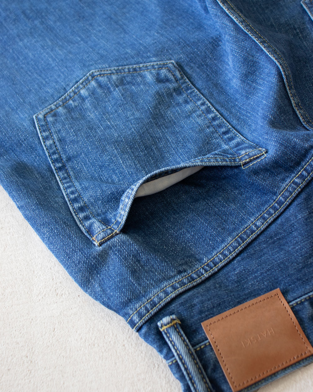 HATSKI Wide Tapered Denim -Used-Blue HTK-22003-U