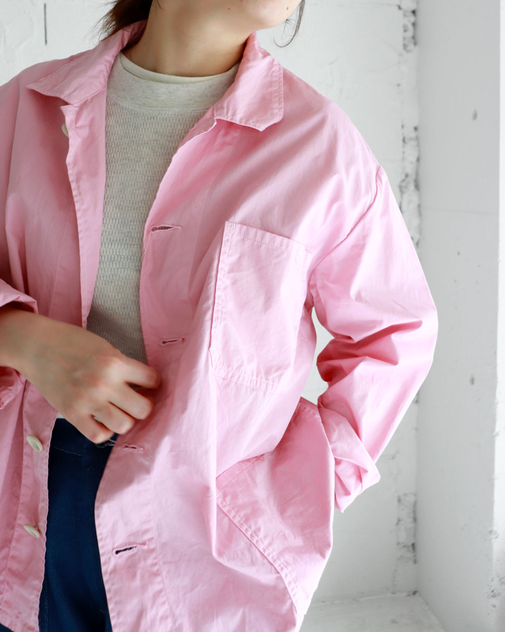 R&D.M.Co- G.D TWILL COTTON COVERALL JACKET