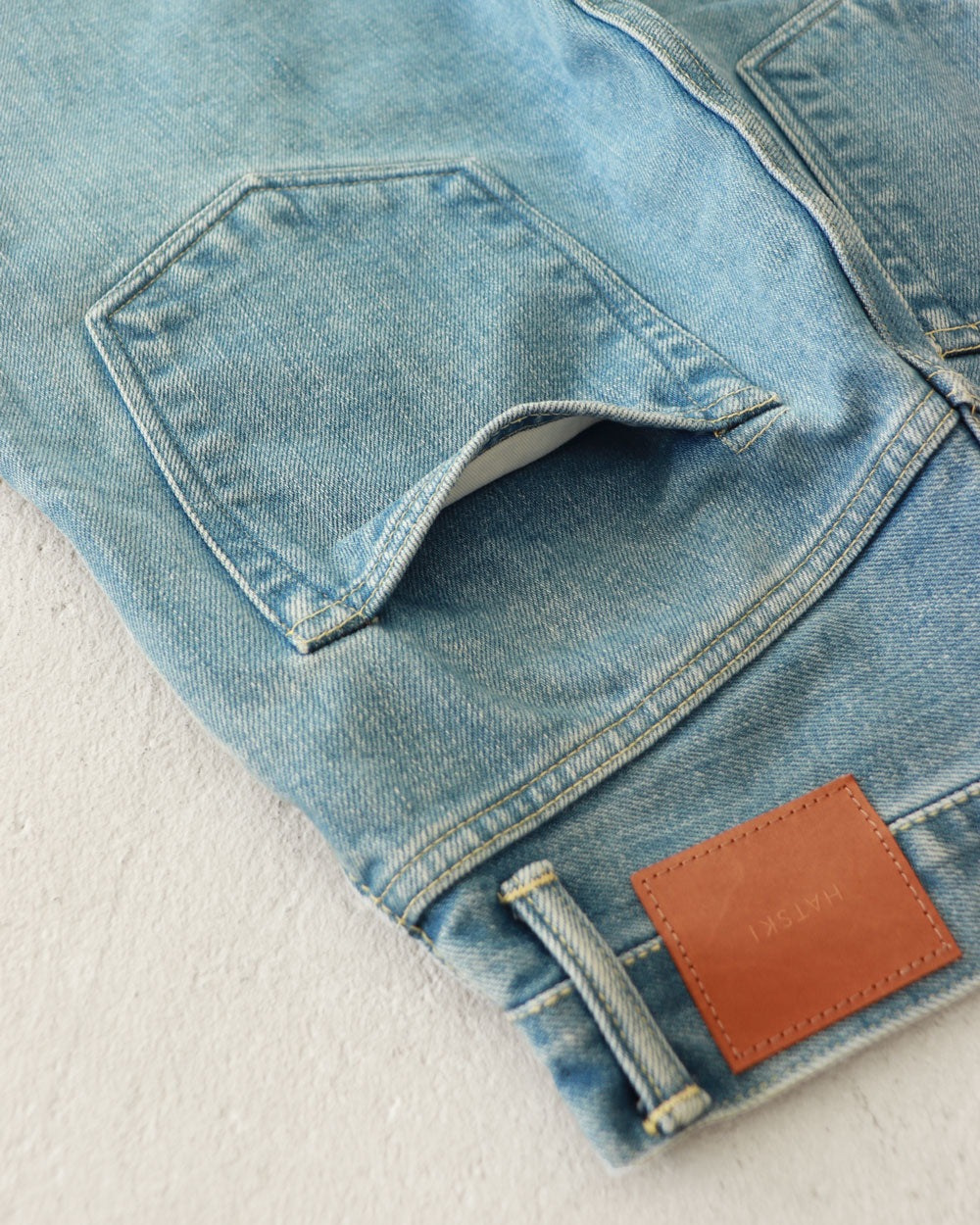 HATSKI Loose Tapered Denim -Used-IceBlue HTK-22001-U