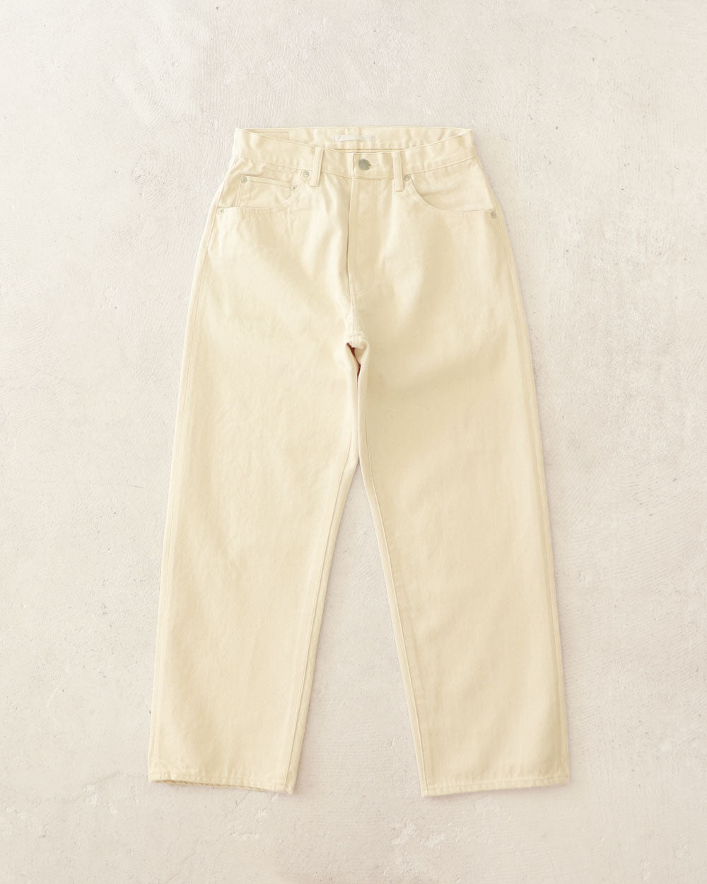 HATSKI Wide Tapered Katsuragi Denim -Ecru HTK-22003-K