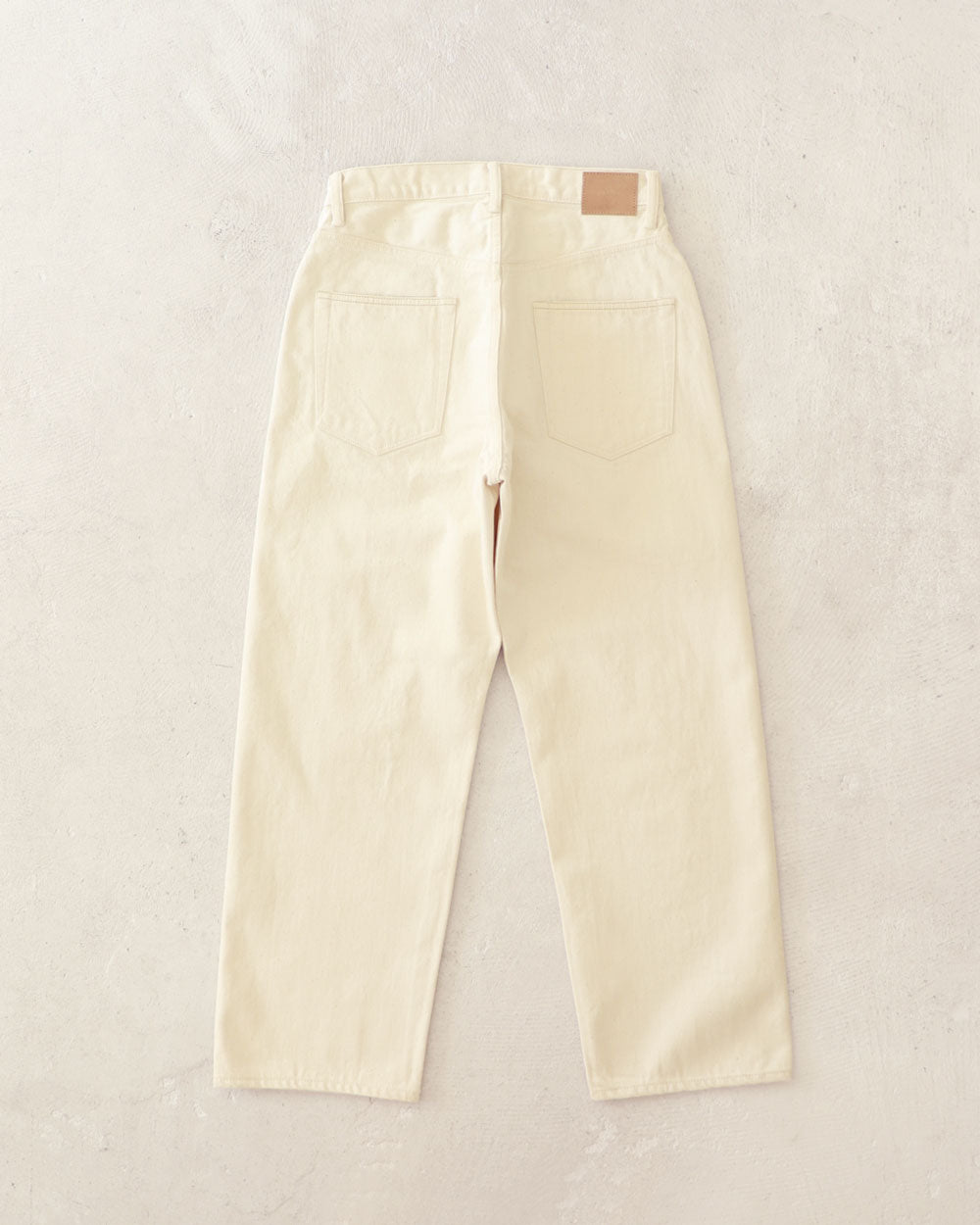 HATSKI Wide Tapered Katsuragi Denim -Ecru HTK-22003-K