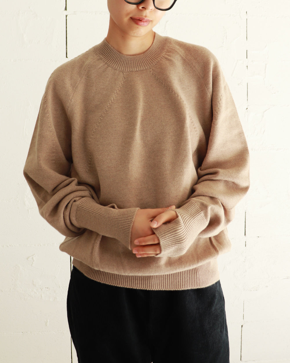BATONER AGING WOOL SIGNATURE CREW NECK