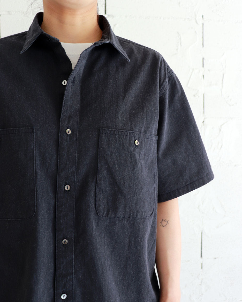 HATSKI Work S/S Shirt -Top Charcoal- HTK-23003