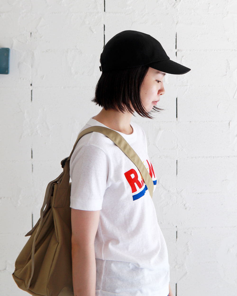 MATURE HA._MIL trainer cap / linen canvas washed