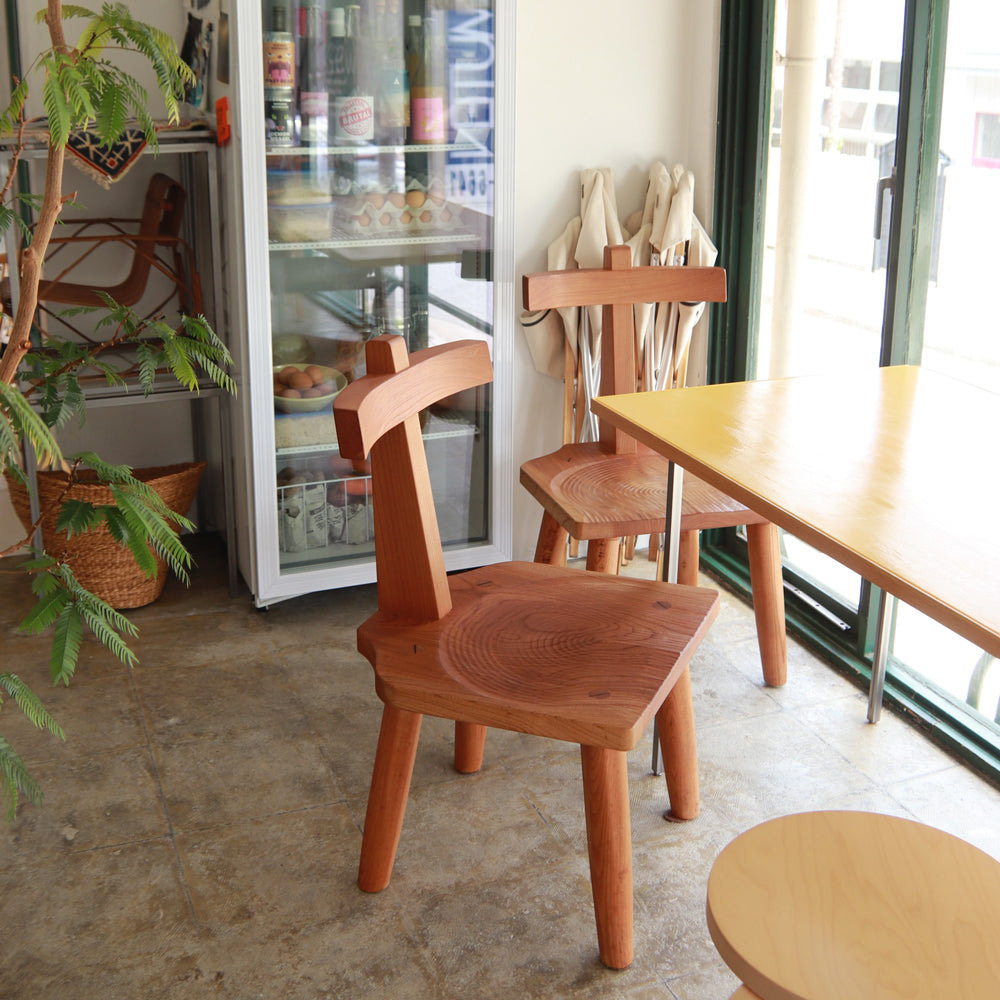 vintage studio craft solid wood T-chair
