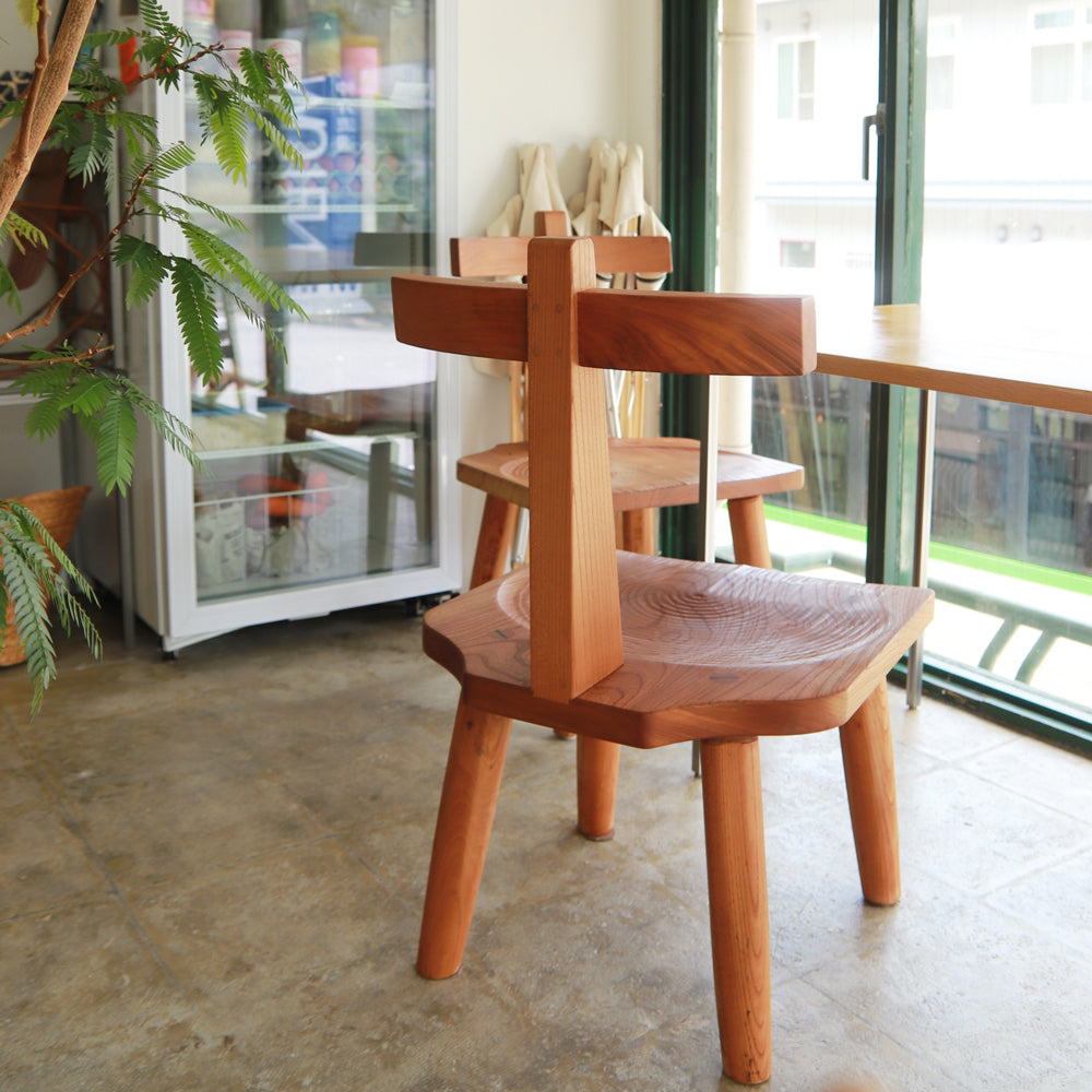vintage studio craft solid wood T-chair
