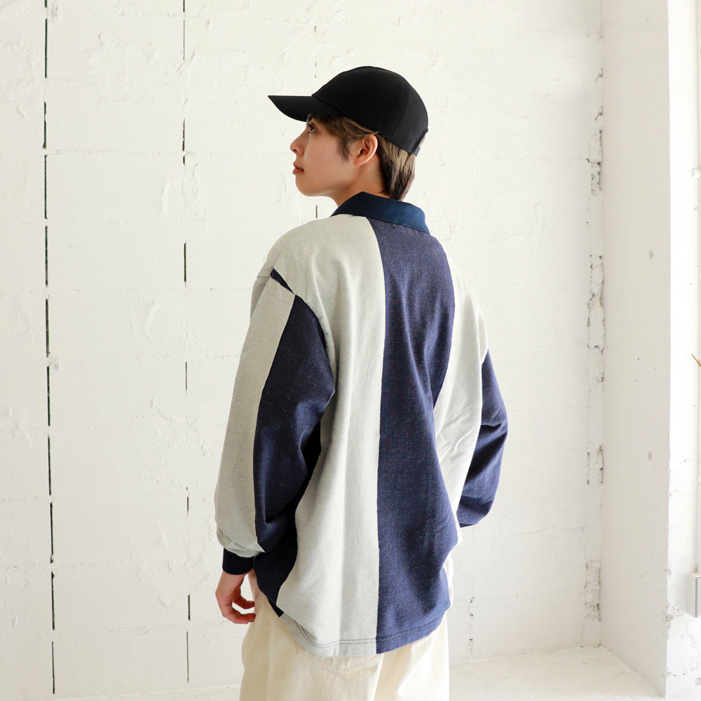 HATSKI Wide Stripe L/S Polo HTK-24010