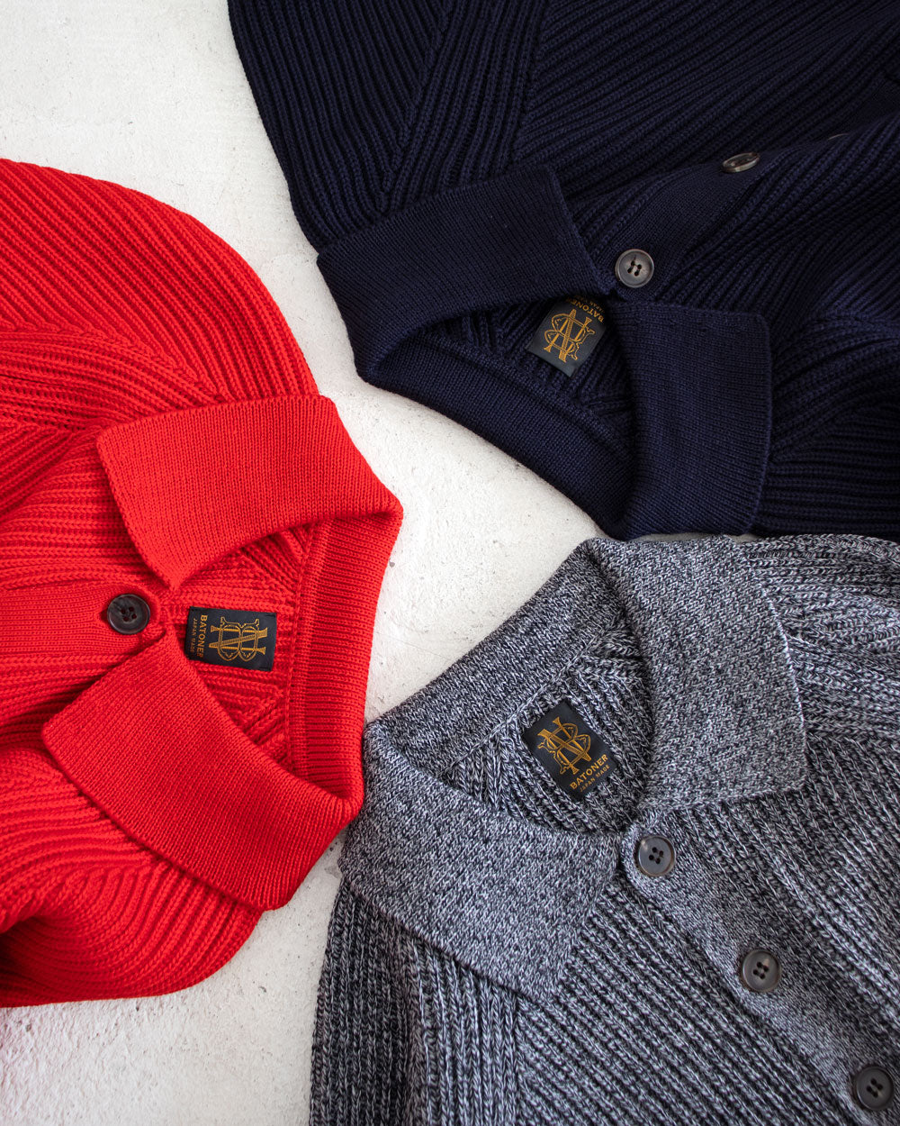 BATONER SOLID WOOL RIB POLO – csew