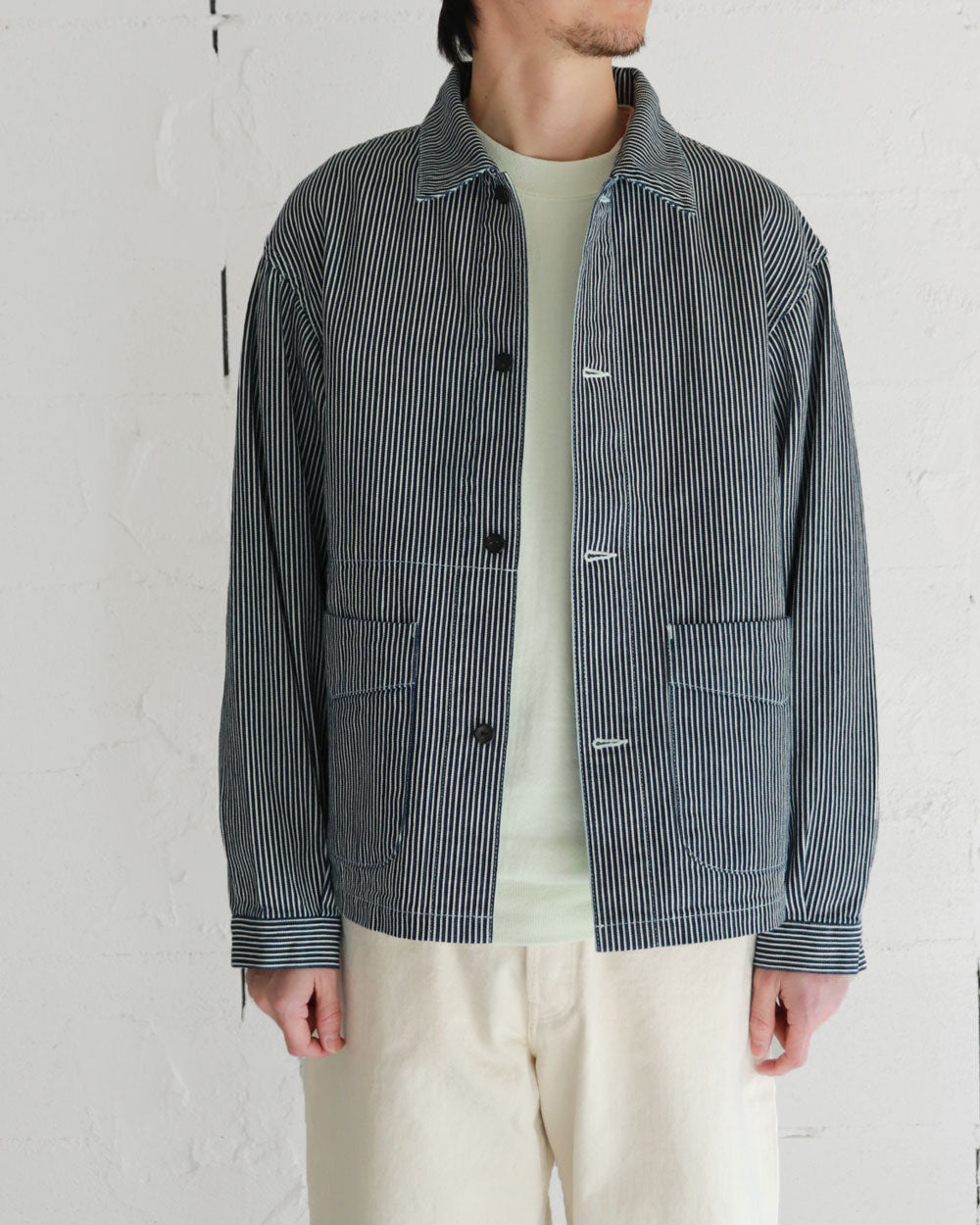 HATSKI|Hickory Herringbone Work Jacket -Stripe- HTK-23013-H